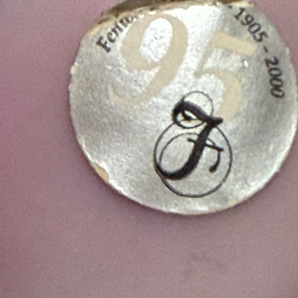 Fenton Blue Burmese Cream Satin Glass Cat Figurines Floral Hand Painted Signed - Picture 6 of 10